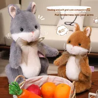 Jouet en peluche lapin debout mignon réaliste adorable confort court en peluche en coton PP jouets en peluche pour cadeau de la Saint-Valentin