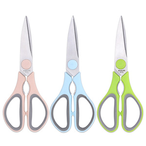 Kitchen Scissors Stainless Steel Blue Straight Head For Home Use Cutting Chicken Bones And Walnuts - Product Image 3