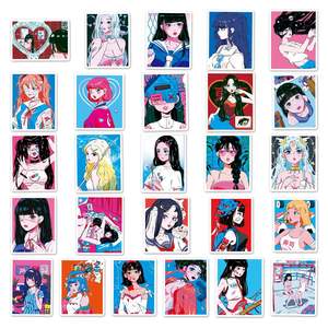 LWD 140 animación dos Yuan pegatina lindo Sexy belleza <span class=keywords><strong>perfil</strong></span> imagen cuaderno taza mano cuenta pegatina - Product Image 5