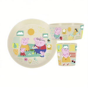 Peppa Pig 3-Piece Dinnerware Set Plate Bowl Mug <b>Kids</b> <b>Dining</b> Set - Product Image 2