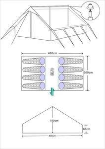 Personnalisé en plein air camping simple multijoueur chasse <span class=keywords><strong>camouflage</strong></span> vert oxford toile tente - Product Image 5