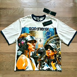 T-shirt pour homme de style américain, dropshipping, haute qualité, logo de luxe, design hip-hop, 100% coton, mode streetwear, col rond - Product Image 6