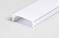 Profil LED encastré carré en alliage d'aluminium anodisé série 6000 de 30*10 mm, diffuseur personnalisé, bande lumineuse pour usage résidentiel