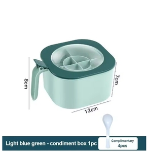 1pc Kitchen Seasoning Box With Four-compartment Integrated Multifunctional Household Kitchen Seasoning Box With Lid - Product Image 5