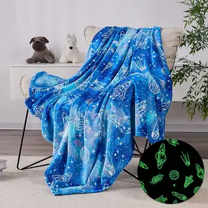 Glow in the Dark Überwurfdecke superweich kuschelig pelzplüsch Fleece-Decke Geburtstagsgeschenk für Jungen