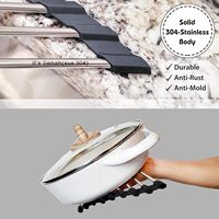 Support en silicone enroulable Cenhui Modèle 422 pour comptoir, organisateur multifonctionnel autoportant pour évier de cuisine en silicone