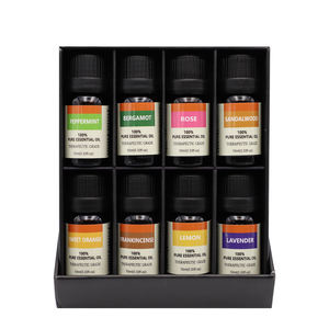 Huile essentielle Pure 100% naturelle, 8/10ml, coffret cadeau, aromathérapie, étiquette privée, soulagement de l'anxiété, parfum, Rose, original - Product Image 6