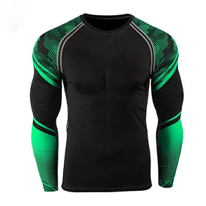 Camiseta de compresión deportiva para hombre, ligera, de secado rápido, transpirable, elástica en cuatro direcciones, de manga larga, transpirable, para hombre. - Product Image 6
