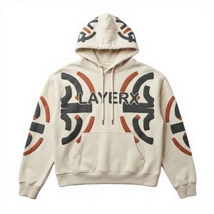 Sweat à capuche pour femme, poids lourd, 500 g/m², en molleton de coton, délavé à l'acide, imprimé en relief 3D, graphique, délavé, crop top, pull, streetwear, doublé - Product Image 1