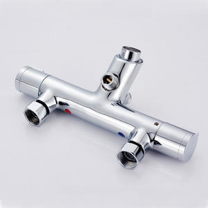 Válvula de ducha termostática Flola de 2 manijas, grifo de bañera oculto de cobre, cuerpo de cerámica, modelo LA839 - Product Image 2