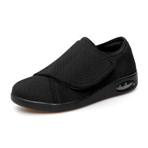 Customized Women's Comfortable Breathable Mesh Shoes Flying Woven Lightweight <strong>Hook</strong> and Loop 3cm Wedge <strong>Heel</strong> Lazy Shoe Fashion - Product Image 4