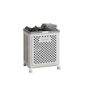 DoubA Collapsible Laundry <b>Basket</b> Large Capacity Wheeled Storage Organizer For Bathroom Household Use - Product Image 5