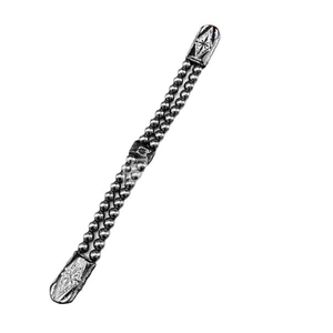 Braccialetto <span class=keywords><strong>Rosario</strong></span>, Regalo Carino, Pietra Nera Naturale, Motivo in Resina 3D, Accessori Religiosi Fai-da-Te per Preghiera e Meditazione - Product Image 4