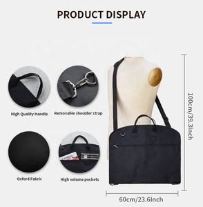 अनुकूलित फोल्डेबल गैर बुने ओक्फोर्ड सूट कवर परिधान बैग के साथ ज़िप परिधान भंडारण बैग - Product Image 5