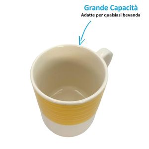 Set 3 Tazze in Ceramica Multicolore da 330 Ml con Manico per Tè Caffè Latte - Product Image 5