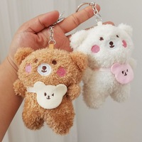 Promotie: 12cm Schattige Mini Teddybeer van Zacht Pluche, Pluizig Sleutelhanger Speelgoed, Kawaii Knuffeldier, Tas Charm, Hangertje