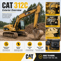 Excavatrice Caterpillar 312C d'occasion