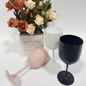 แก้วไวน์พลาสติก PS สีแดง สำหรับอีคอมเมิร์ซข้ามพรมแดน รุ่น CX Classic พร้อมพิมพ์โลโก้ เป็นมิตรต่อสิ่งแวดล้อมและยั่งยืน - Product Image 3