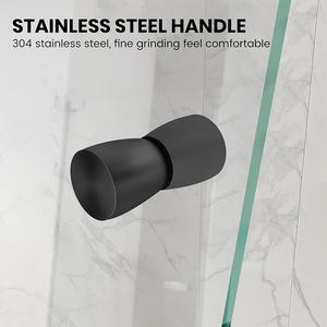 Pantalla de <span class=keywords><strong>ducha</strong></span> sin marco <span class=keywords><strong>negra</strong></span> mate personalizada para bañera bisagra de bañera plegable <span class=keywords><strong>Puerta</strong></span> de <span class=keywords><strong>ducha</strong></span> 6MM o 8MM Vidrio Templado - Product Image 4