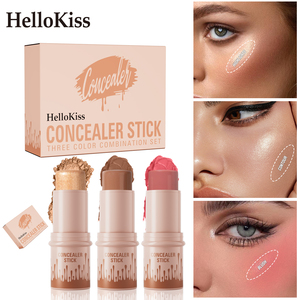 Yabili 3pcs Mineral Contour Cream Stick Set <b>Long</b> Lasting Natural Waterproof Buildable Contour Face Highlighter & Blush Makeup - Product Image 4