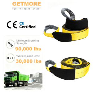 สายลากจูงแบบหนาพิเศษ ขนาด <span class=keywords><strong>3</strong></span> นิ้ว x 20 ฟุต รับน้ำหนักได้ 30,000 ปอนด์ พร้อมห่วงเสริมความแข็งแรง สำหรับรถ SUV รถบรรทุก และรถออฟโรด - Product Image 1