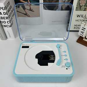 Reproductor de CD Portátil Retro con Cubierta Transparente Antipolvo, Luz LED, Decoración de Escritorio, Reproductor de Música para Estudiantes, Hogar y Dormitorio - Product Image 4