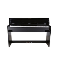 A Uniquely Designed White Plastic Digital Keyboard Piano with USB/MIDI Capability for Layering Tones Creative Work Piano Studio