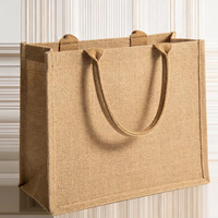 Sac fourre-tout en jute et lin écologique personnalisé avec logo, grande capacité, idéal pour les mariages et les sorties