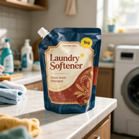 Sacs d'emballage imprimés flexo recyclables pour lessive liquide en poche avec bec verseur et lessive en poudre