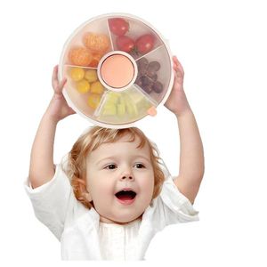 Rotating Snack Container Kids Snack Bundle Candy Box with Lid Portable Snack Serving Tray Melon Seed Plate <b>Storage</b> Boxes - Product Image 6