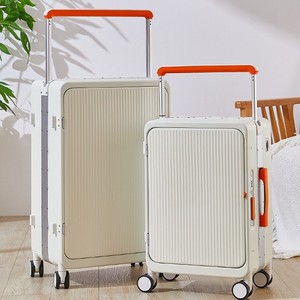 Valise à roulettes large de style européen unisexe, ouverture frontale, roulettes pivotantes, <span class=keywords><strong>bagage</strong></span> de voyage d'affaires multifonctionnel avec <span class=keywords><strong>port</strong></span> de charge USB - Product Image 1