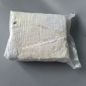 Chiffons en molleton blanc recyclé 100 % coton pour atelier industriel, absorption rapide pour le nettoyage - Product Image 1