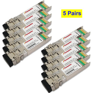 Paquete de 10 (5 Pares) - Transceptor SFP+ Bidi de 10 km y 10 g para Mikrotik <span class=keywords><strong>Ccr1072</strong></span>-<span class=keywords><strong>1g</strong></span>-<span class=keywords><strong>8s</strong></span>+, Producto Nuevo y Original con Garantía de un Año - Product Image 1