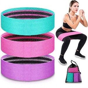 Bandes de résistance en tissu tissé de haute qualité avec grip antidérapant pour femmes et hommes, entraînement de force et exercices du bas du corps - Product Image 1