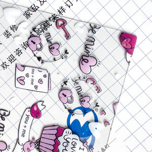 定制紫外线印花心形印花透明聚氯乙烯卷节日礼品包装和婚礼工艺品材料DIY蝴蝶结 - Product Image 5