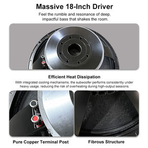 Haut-parleurs professionnels ODM en néodyme 18 pouces, meilleur subwoofer DJ extérieur, subwoofer de basses puissant 2400 watts, haut-parleur 18 pouces - Product Image 4