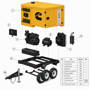 เครื่องกำเนิดไฟฟ้าดีเซล 30kva 50kva 80kva 100kva 150kva 200kva ส่งออกไปยังสหรัฐอเมริกา พร้อมใบรับรอง EPA เครื่องยนต์ PERKINS ของแท้จากสหราชอาณาจักร คัมมินส์ เว่ยชัย - Product Image 1