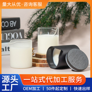 Bougie parfumée en pot en céramique noire 38C, cire de soja basse température, style minimaliste pour la décoration intérieure - Product Image 5