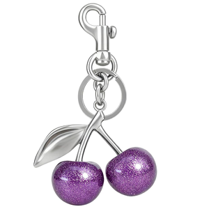 Llavero de cereza de la cultura pop, accesorios de llavero con dije de cereza para bolso, regalos para mujer, dijes para bolso, colgante para bolso, venta al por mayor RTS - Product Image 1