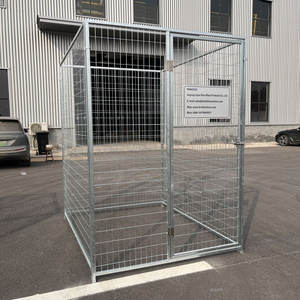 กรงสุนัขเหล็กชุบสังกะสีขนาดใหญ่4*8*6ฟุตใช้ในร่มกรงสุนัขขึ้นเครื่องสำหรับสุนัขกรงสุนัขแบบปรับแต่งได้สำหรับงานหนัก - Product Image 6