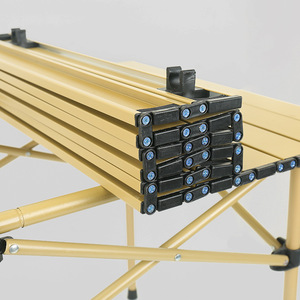 Outdoor Folding <b>Table</b> Rectangular 53x51x50 Cm <b>Portable</b> Foldable Camping <b>Picnic</b> Use Alloy Iron Construction - Product Image 3