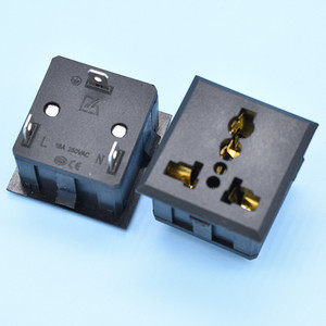 Adaptador de Corriente CA Cuadrado de 3 Pines, Potencia Máxima 16A 250V, Conector de Voltaje y Corriente, Accesorios para Cargador - Product Image 1