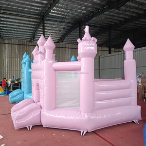 Tamaño personalizado 4*4*3,2 M Durable PVC Rosa Castillo inflable Casa Castillo hinchable para saltar y rebotar Diversión Logo gratis - Product Image 5