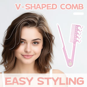 Peine <span class=keywords><strong>de</strong></span> férula para costura <span class=keywords><strong>de</strong></span> cabello 2 en 1, costura <span class=keywords><strong>de</strong></span> distribución en forma <span class=keywords><strong>de</strong></span> V, artefacto <span class=keywords><strong>de</strong></span> desaparición, para la cabeza cubierta alta, peine esponjoso - Product Image 3