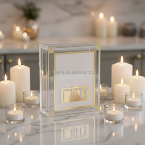 Cassetta per Donazioni in Acrilico Trasparente, Pushka Ebraica, Scatola per Beneficenza con Fessura per Monete, Chiudibile a Chiave, per Sinagoga, Rosh Hashanah, Produzione OEM - Product Image 4