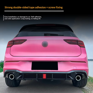 폭스바겐 골프 <span class=keywords><strong>8</strong></span> MK8 R 라인 GTI 2020-2023용 ABS 리어 범퍼 익스텐션 스포일러 (라이트 포함) 리어 립 디퓨저 가드 바디 키트 - Product Image 4