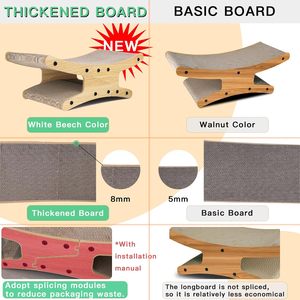 Casa Rascadora para Gatos de Cartón Resistente - <span class=keywords><strong>Rascador</strong></span> de Cartón Corrugado Grueso para Aliviar el Estrés en Interiores - Product Image 2