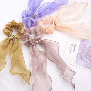 Ribbon <strong>Hair</strong> Scrunchies Pure Colour Chiffon Elastic <strong>Hair</strong> <strong>Band</strong> <strong>for</strong> Women <strong>Girl</strong> <strong>Hair</strong> Accessories - Product Image 2