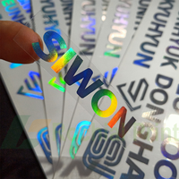 Autocollant transparent personnalisé avec estampage à chaud Couleur de la feuille holographique