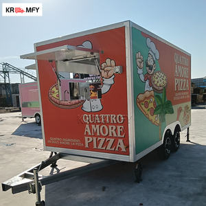 Cocina móvil cuadrada con horno para pizza, equipo de acero inoxidable, certificado DOT CE, remolque para negocio de hot dogs y hamburguesas, camión de comida. - Product Image 1